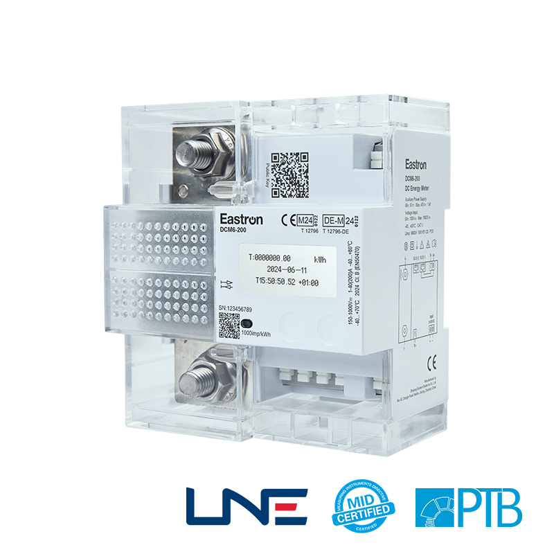 LNE/PTB（Eichrecht）/MID认证 5-1000V DC电表 RS485通讯 200A导轨式多功能直流电表 OCMF电表