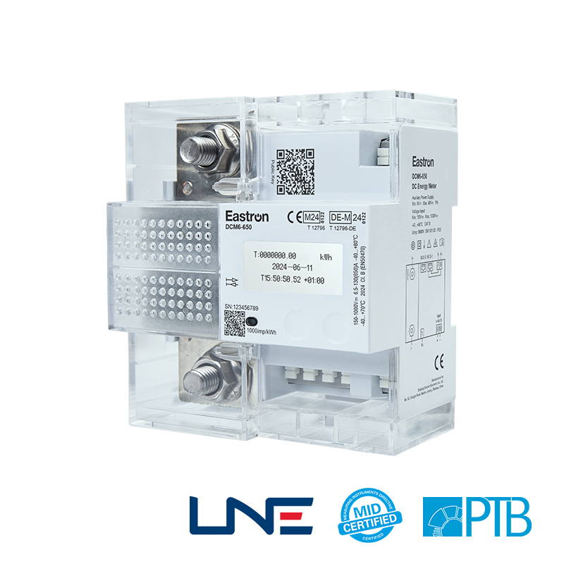 LNE/ PTB（Eichrecht）/MID认证 5-1000V DC电表 RS485通讯 650A导轨式多功能直流电表 OCMF电表