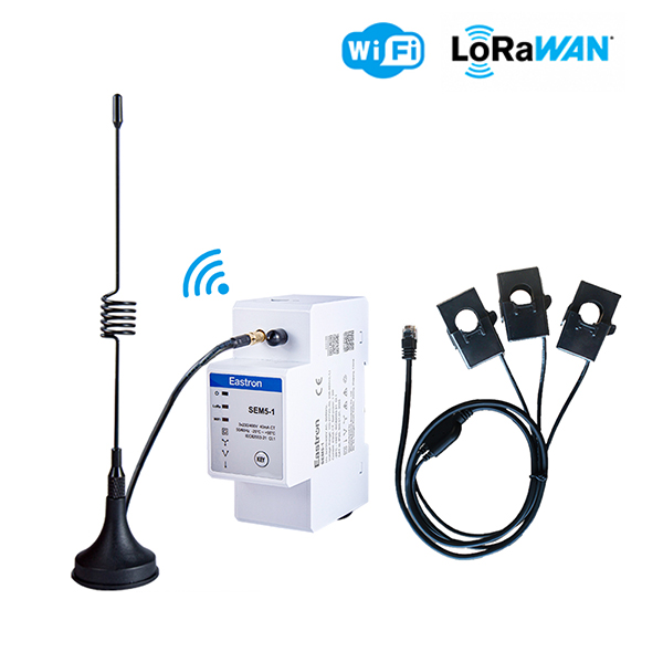 Wifi & Lora通讯 互感器接入 导轨式三相多功能电能表