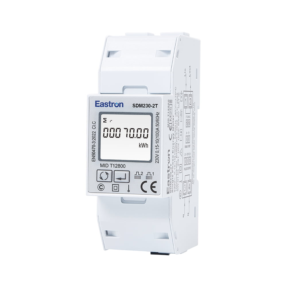 双电源计量 Modbus通讯 单相导轨式多功能 ETL 电能表，北美ETL认证