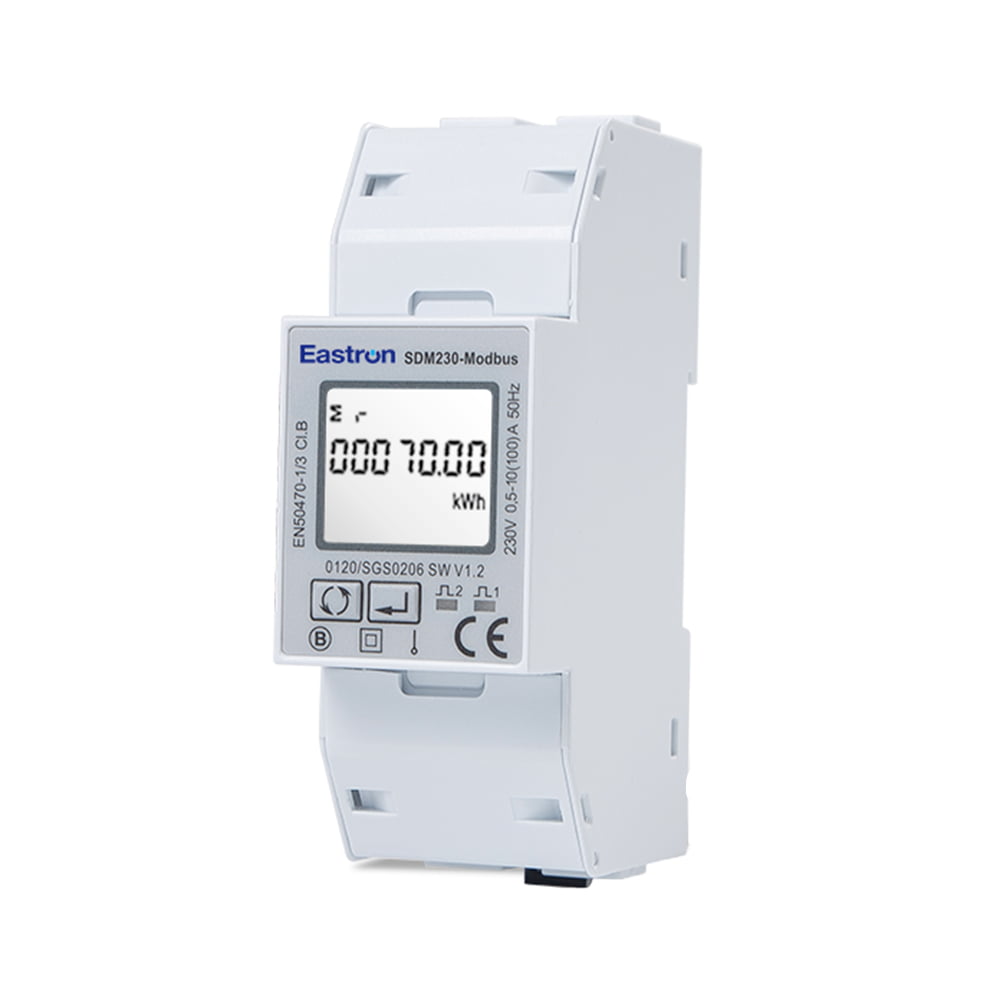 RS485 Modbus/DLT645 100A 单相导轨式MID电能表