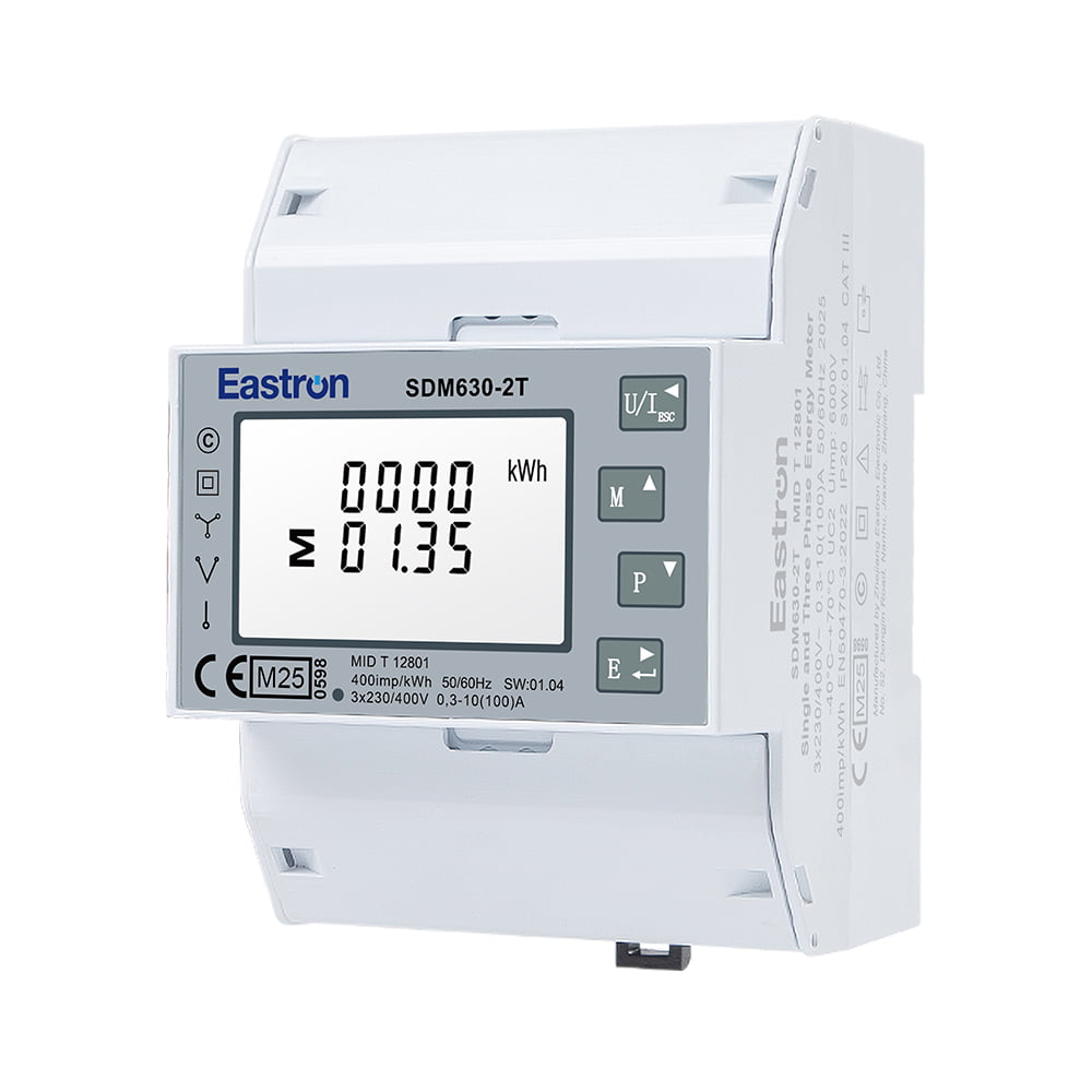 双费率 RS485 Modbus 导轨式三相多功能MID电能表