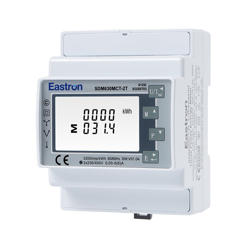 2费率（双电源输入）RS485 CT型导轨式三相多功能电能表