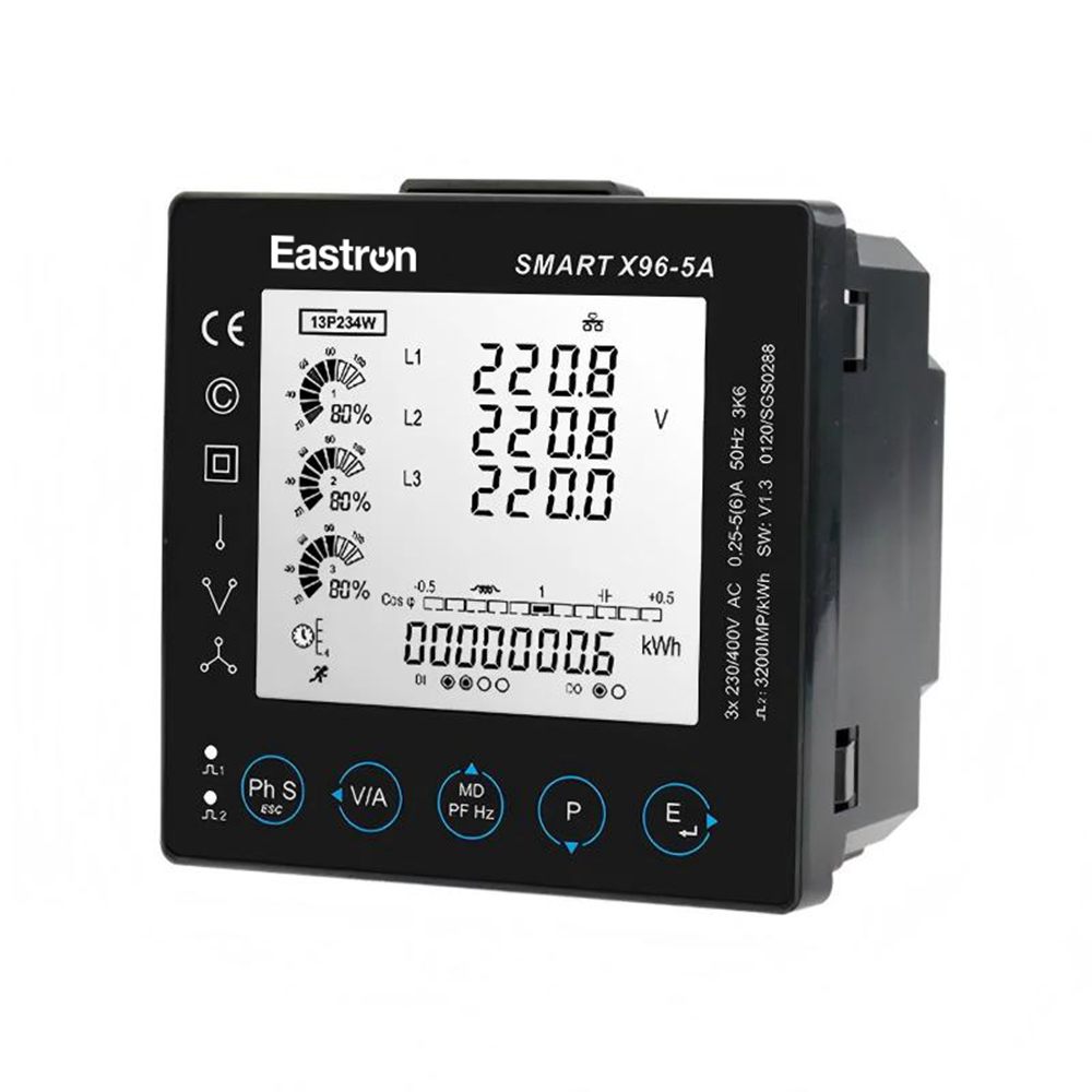 RS485 Modbus 面板式安装 MID 认证多功能电力仪表